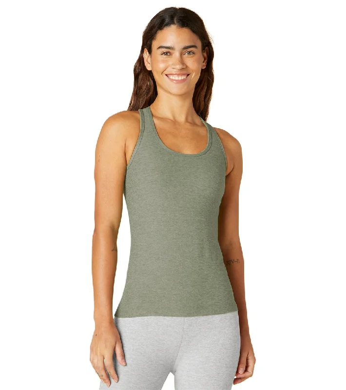 Beyond Yoga Spacedye Step Up Racerback Tank Grey Sage Heather