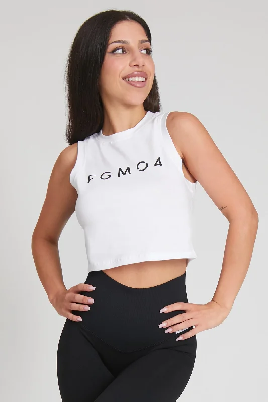 Canotta Crop Fgm04 Ikonic Stampa Nero