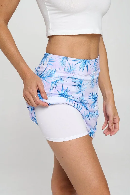 Candi - Tropical Blue Purple Skies Skort w Mesh Pockets**SALE**