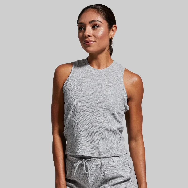 Everyday Crop (Light Heather Grey)