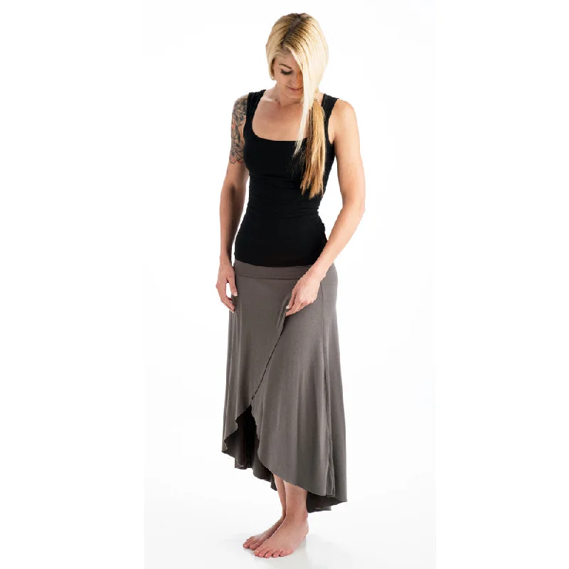 Grace Bamboo Asymmetrical Skirt - Gray