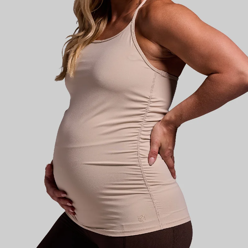 Maternity Drop Shot Tank (Oatmeal)