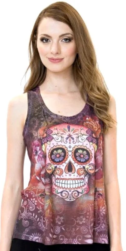 Sugar Skull Racerback Tank Top