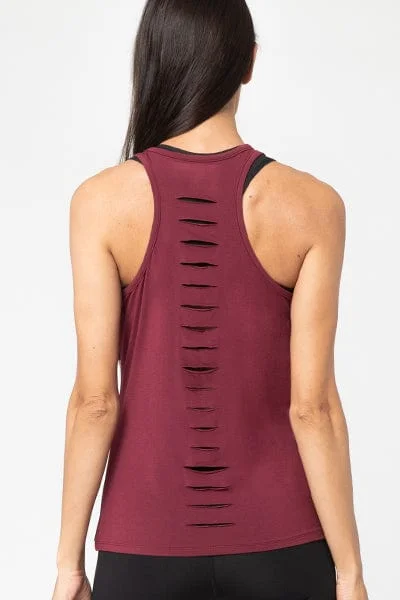 Tammy Tank Top 2, Burgundy (Vie Active)