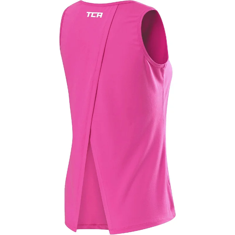 TCA Crossback Cooling Womens Training Vest Tank Top - Pink