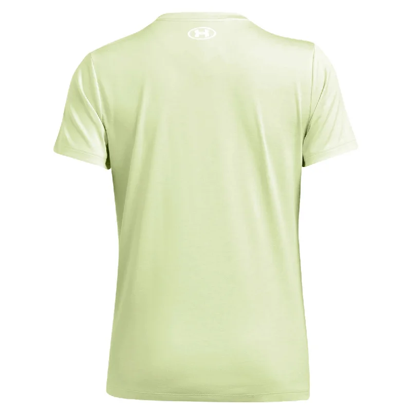 Under Armour Tech V-Neck Twist Training Tee - Womens - Retro Green/White