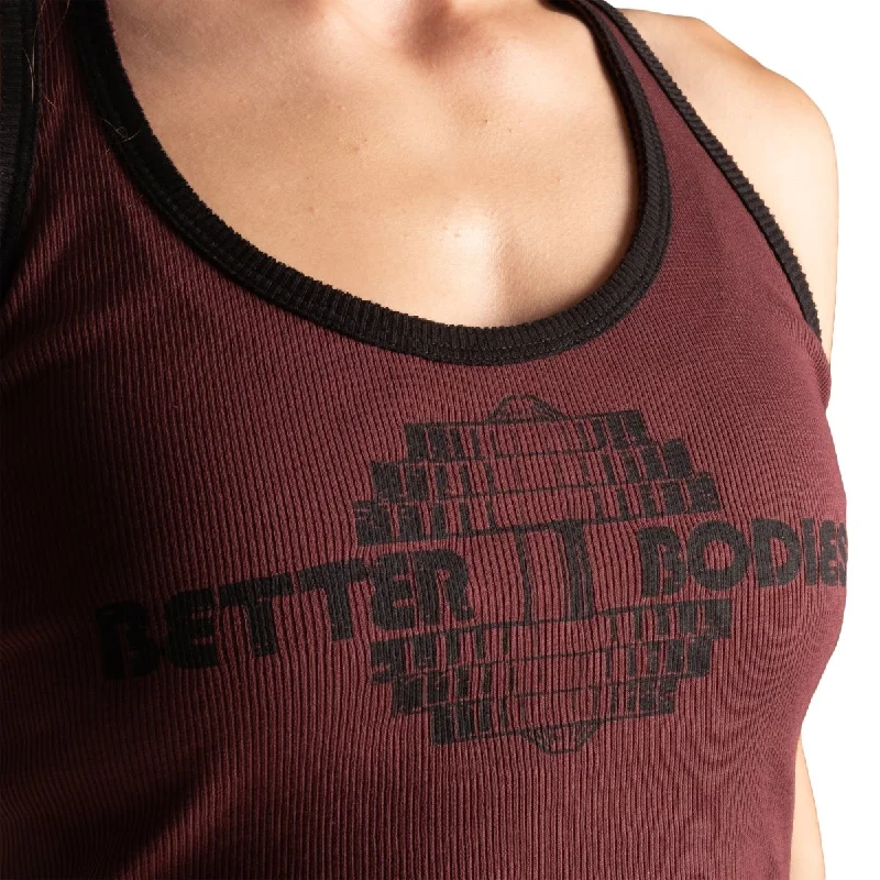 Better Bodies Old School Rib T-Back - Maroon