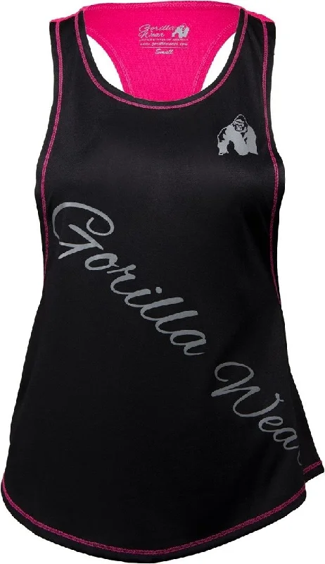 Gorilla Wear Florida Stringer Tank Top - Black-Pink