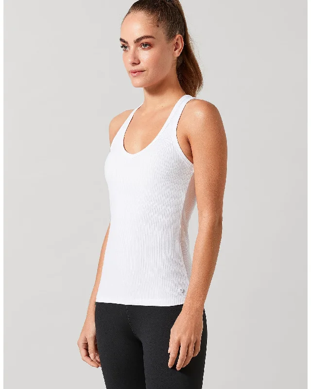 Lilybod Leera Long Rib Tank - White