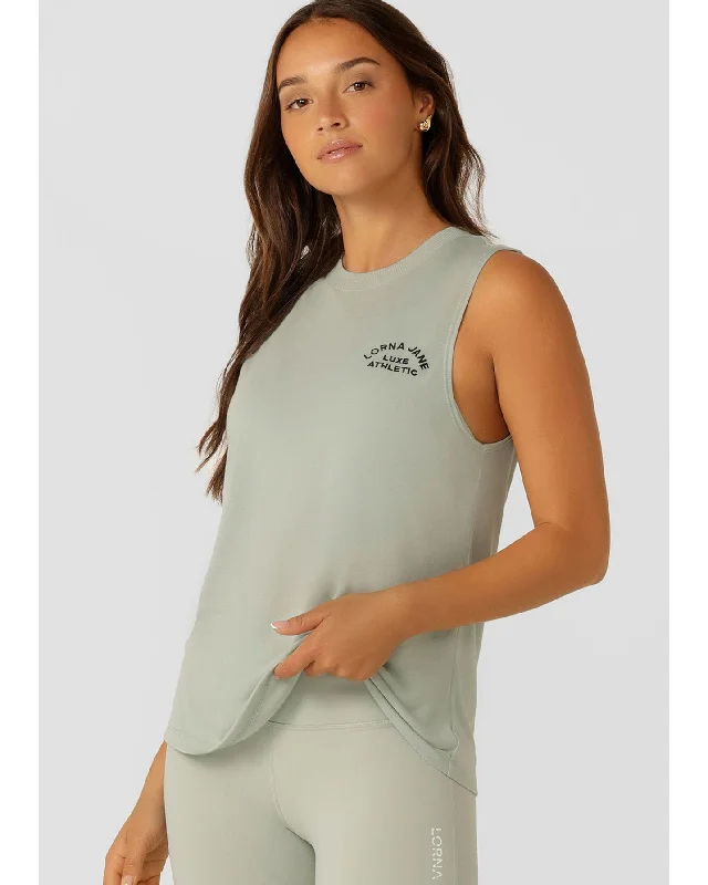 Lorna Jane Lotus Muscle Tank - Iced Matcha