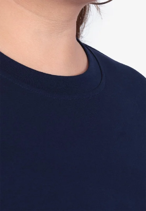 Cleo Premium Cotton Short Sleeve Tshirt - Dark Blue