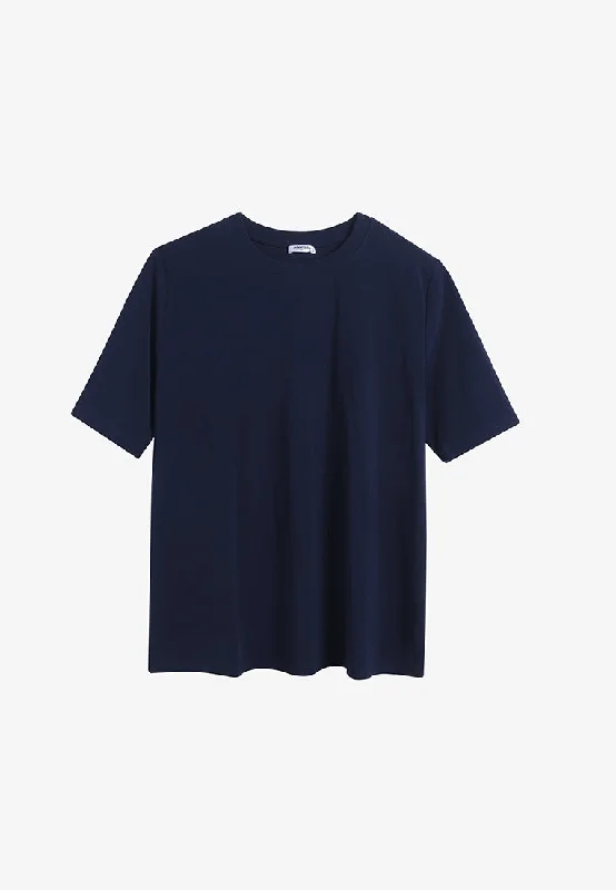 Cleo Premium Cotton Short Sleeve Tshirt - Dark Blue