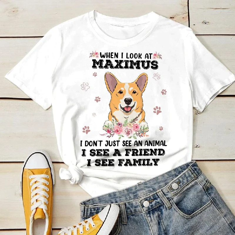 My Dog Is Family - Personalized Custom Unisex T-shirt