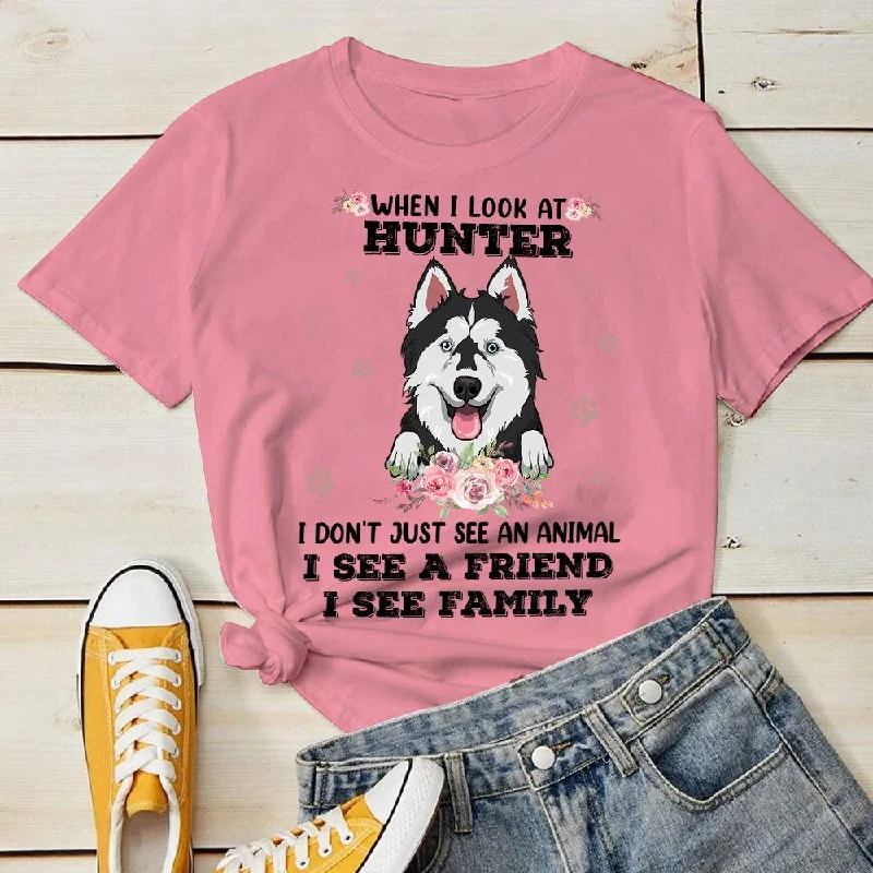 My Dog Is Family - Personalized Custom Unisex T-shirt