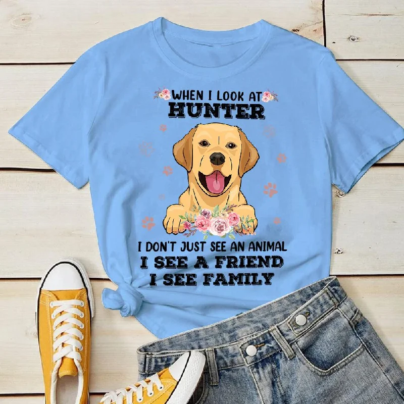 My Dog Is Family - Personalized Custom Unisex T-shirt