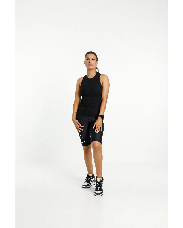 Rose Road Luca Rib Singlet - Black