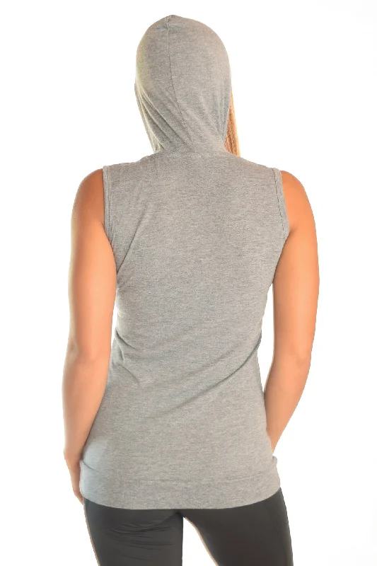 Sleeveless Triblend Hoodie  With Destroy Your Obstacles