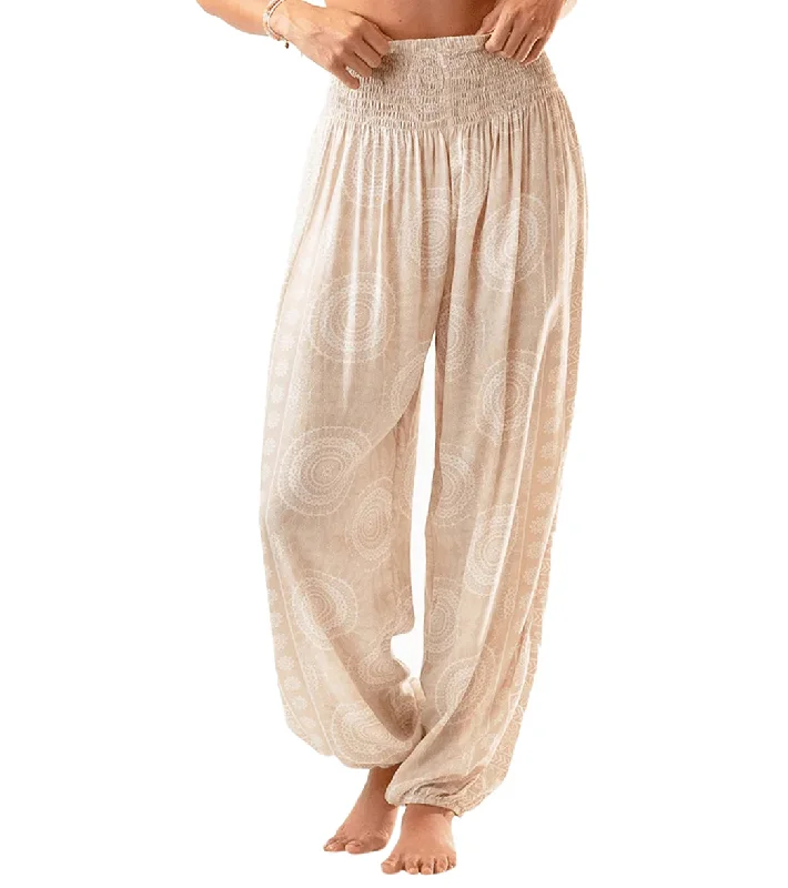 Lotus and Luna Koh Lipe Harem Pants Taupe/Cream