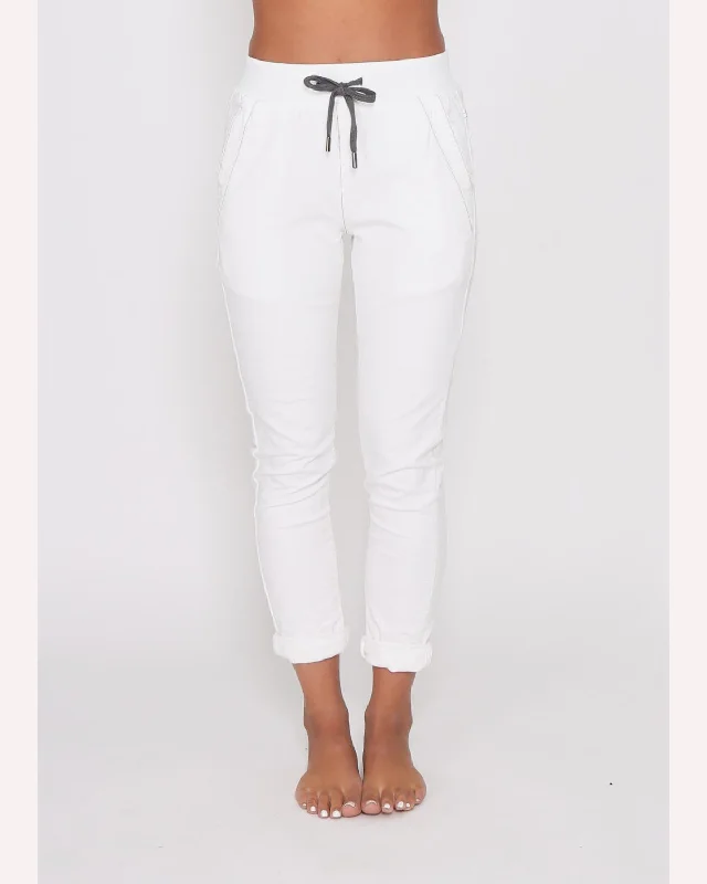 Monaco Jeans Riley Denim Jogger - White