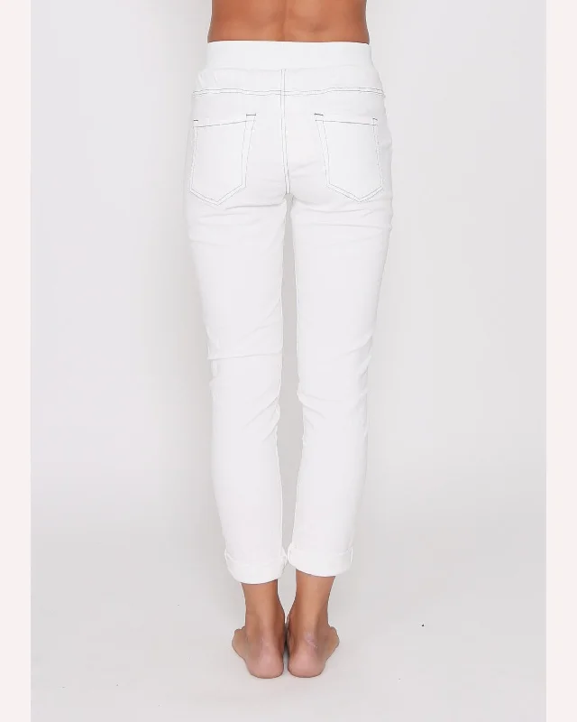 Monaco Jeans Riley Denim Jogger - White