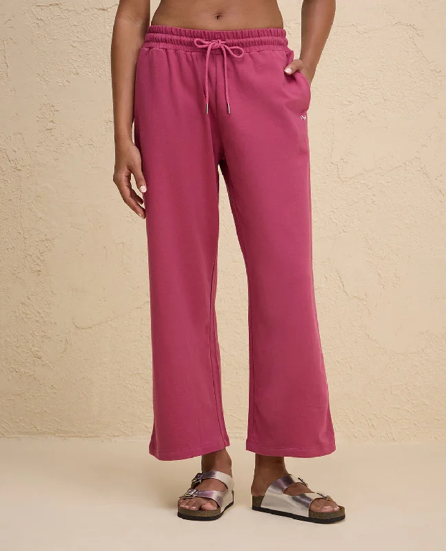 Nykd By Nykaa Summer Essential Comfort Cotton Terry Lounge Pants -NYLE606-Grape