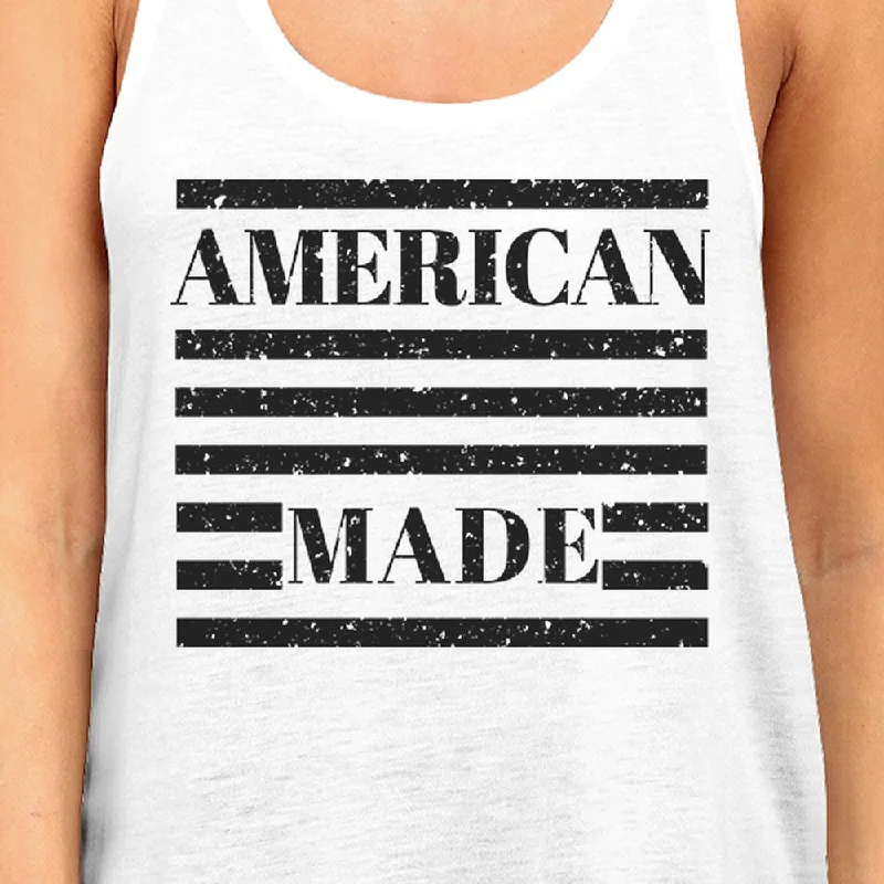 American Made Womens Cotton Tank Top Cute 4th Of July Design