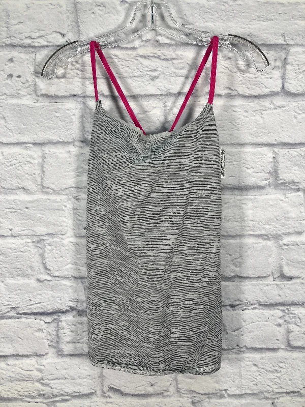 Athletic Tank Top By Lululemon In Grey & Pink, Size: M