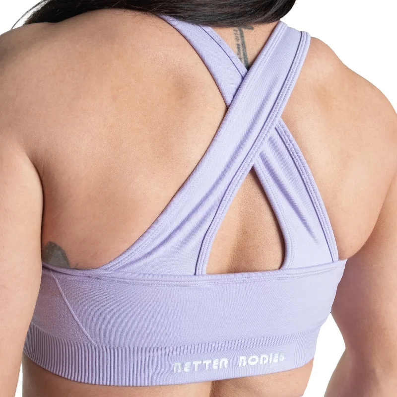 Better Bodies Seamless Scrunch Sports Bra - Cool Purple