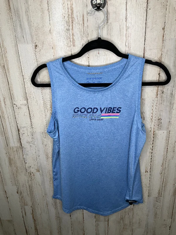 Blue Athletic Tank Top Life Is Good, Size M