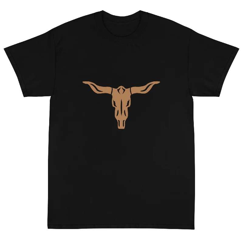 Bulls Skull and Horns Short Sleeve T-Shirt