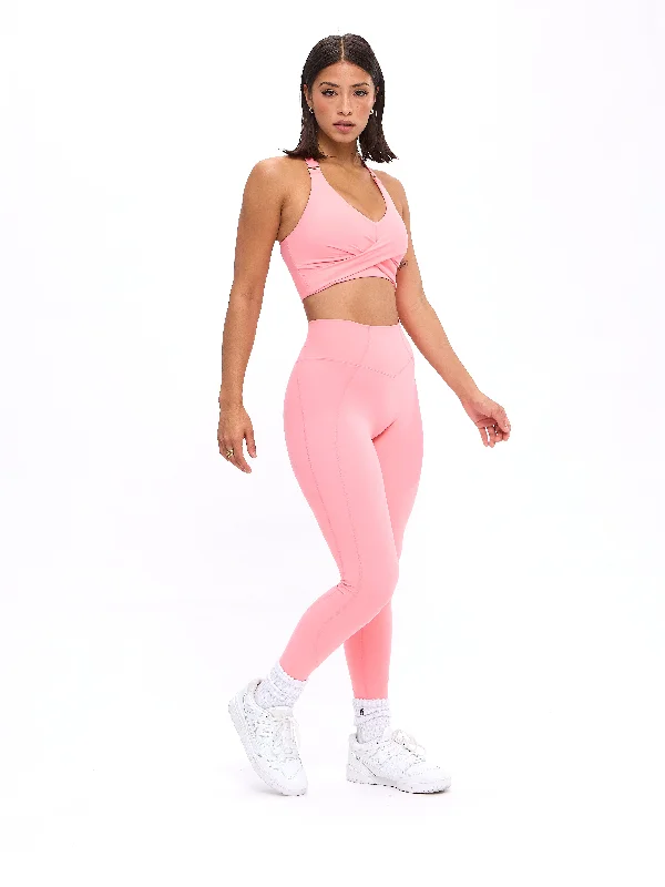 Candy Wrap Sports Bra - Guava