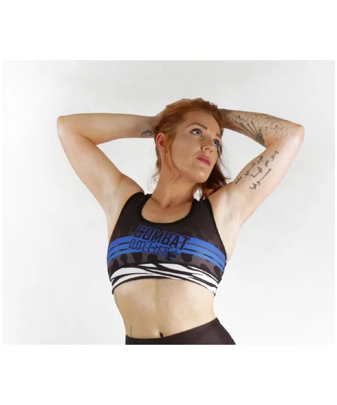 Combat Dollies Wild Blue Sports Bra