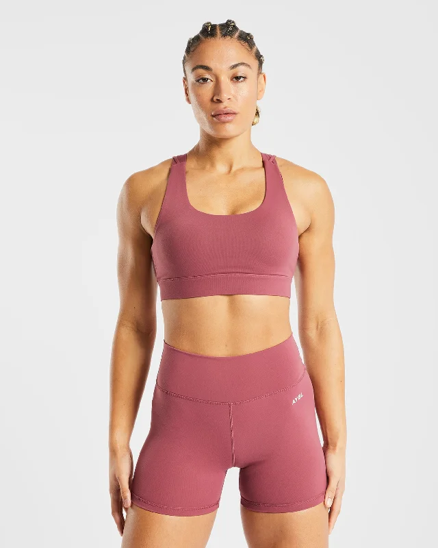 Core Sports Bra - Brick Red