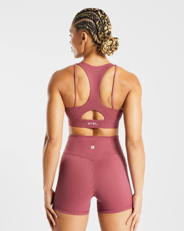 Core Sports Bra - Brick Red