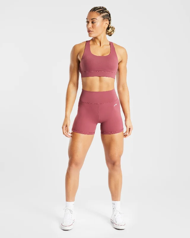 Core Sports Bra - Brick Red