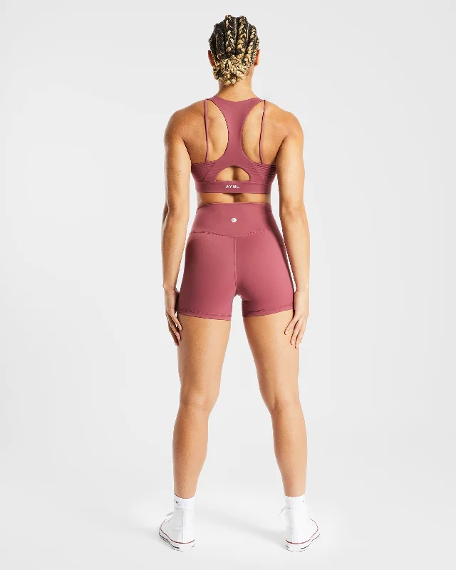 Core Sports Bra - Brick Red