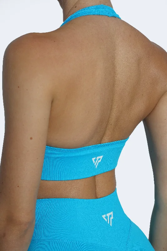 CORE HALTER BRA - SKY BLUE