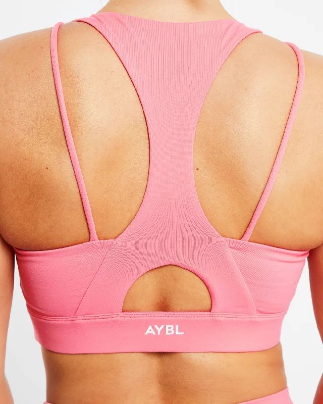 Core Sports Bra - Coral Pink