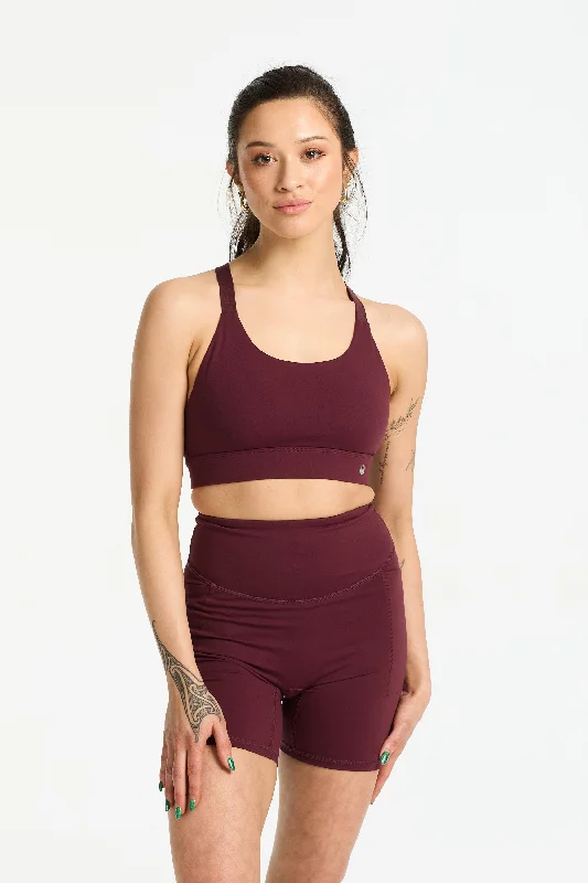 MOVEMENT BRA BURGUNDY