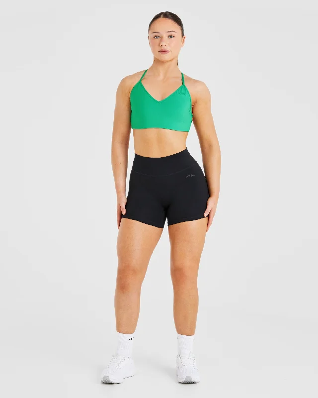 Essential Crossback Sports Bra - Emerald Green