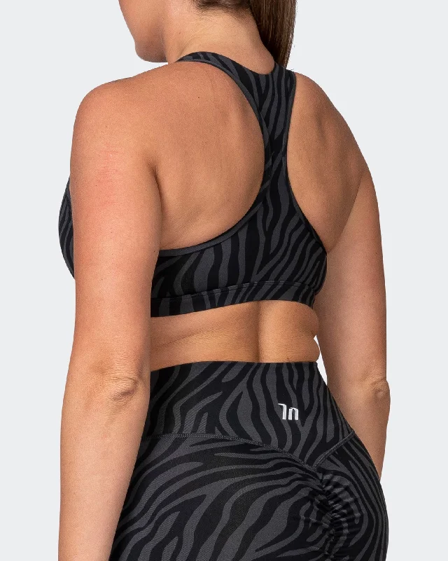 Flex Bra - Monochrome Zebra Print