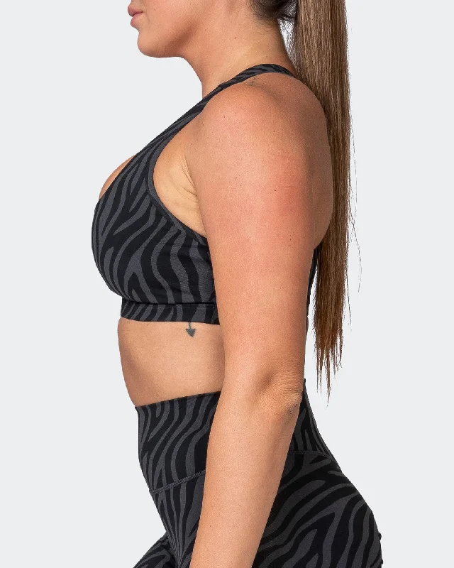 Flex Bra - Monochrome Zebra Print