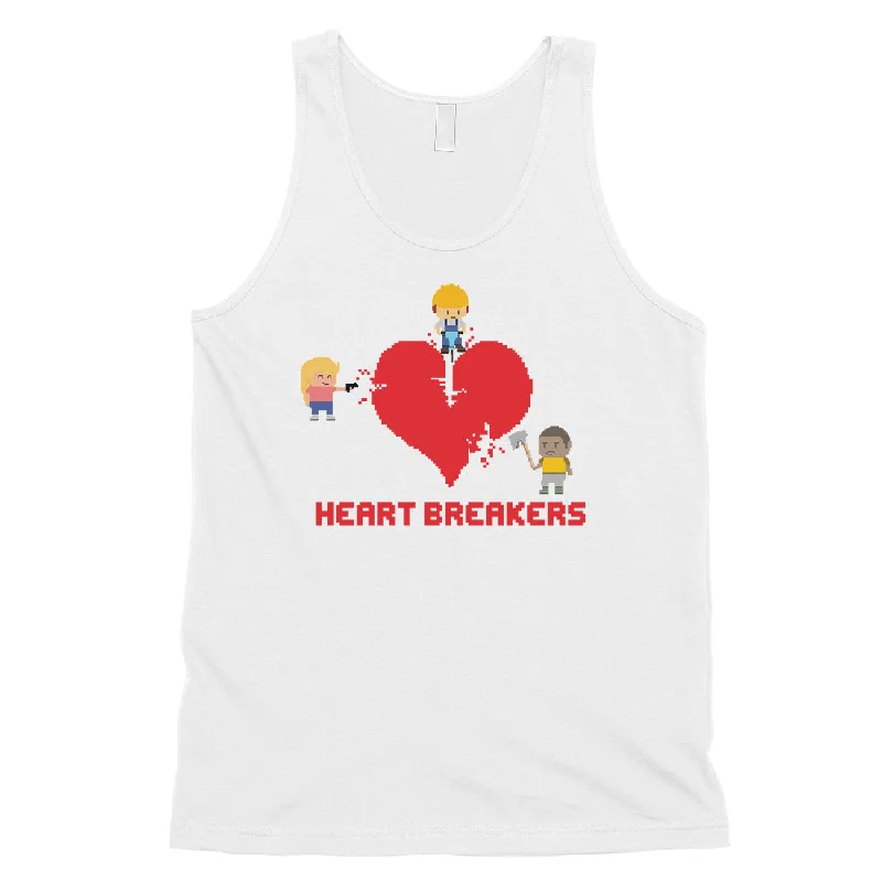 Heart Breakers Mens Funny Graphic Workout Tank Top Gift For Him