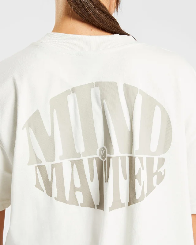 Mind Over Matter Oversized T Shirt - Beige/Brown