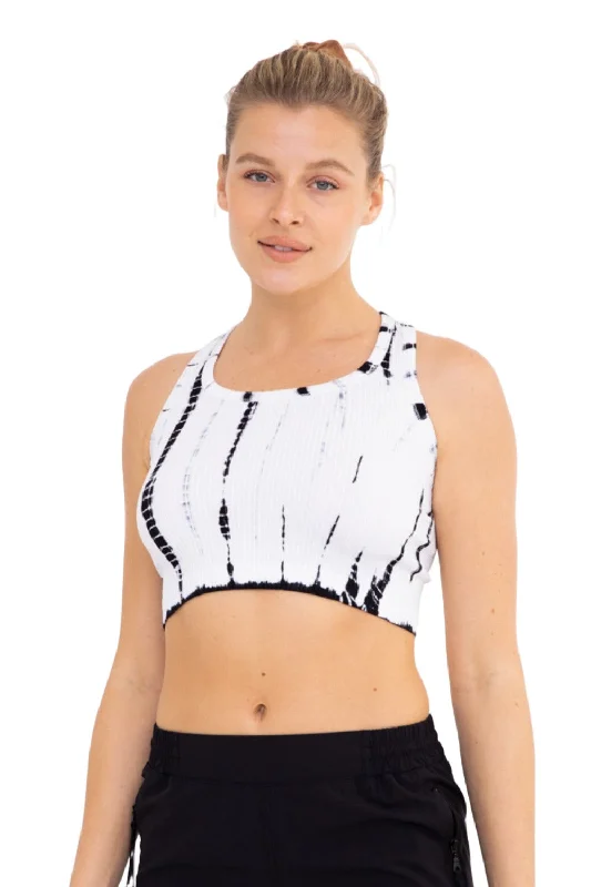 Mono B  Tie-Dye Seamless Ribbed Racer Back Bra AT2997