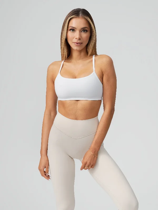 Reversible Sports Bra - White and Stardust