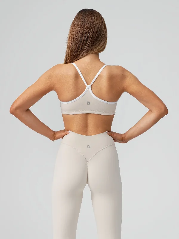 Reversible Sports Bra - White and Stardust