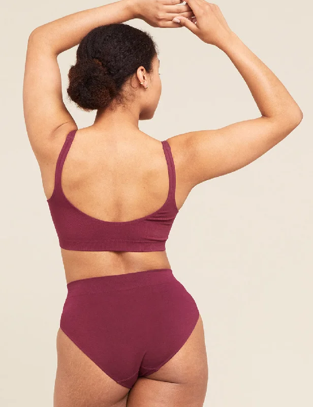 Shaper Crop Bra - Plum