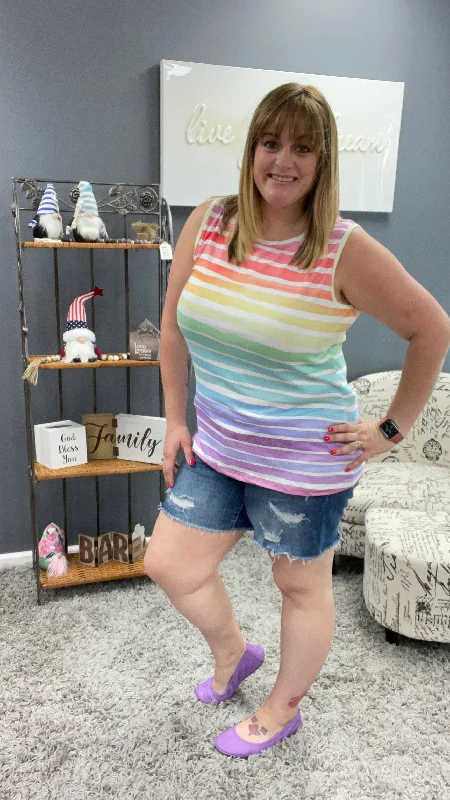 Summer Stripes Rainbow Tank