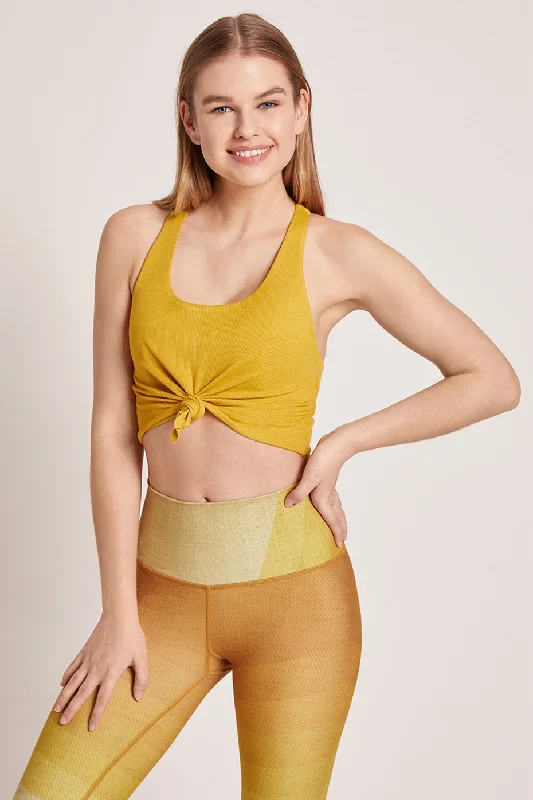 Tie Tank Sports Bra : Chartreuse (Not Cut)